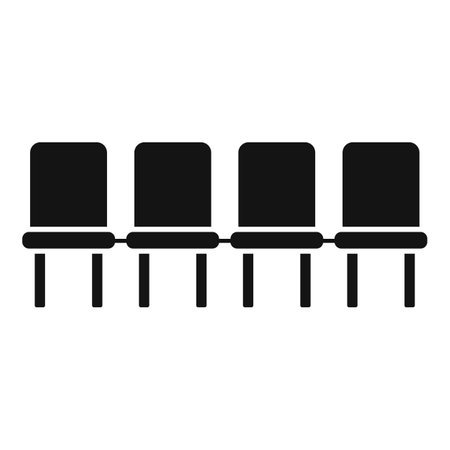Chair metro icon simple vector. City platform. Train peopleのイラスト素材