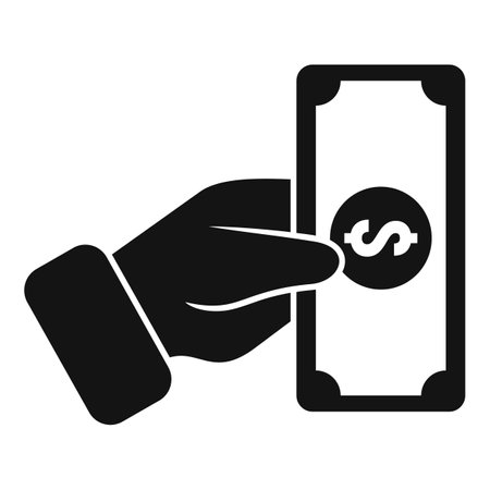 Money icon simple vector. Send transfer. Phone cashのイラスト素材