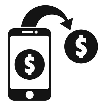 Cash receive icon simple vector. Money receive. Phone paymentのイラスト素材