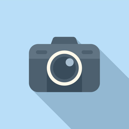 Camera privacy icon flat vector. Data protect. Safe personalのイラスト素材