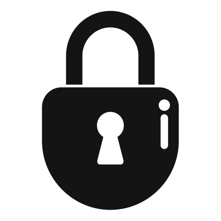 Privacy locker icon simple vector. Computer protect. Padlock securityのイラスト素材