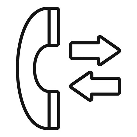 Respond call icon outline vector. Contact customer. Email infoのイラスト素材