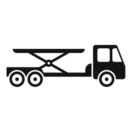 Cargo truck icon simple vector. Airport support. Aviation carrierのイラスト素材