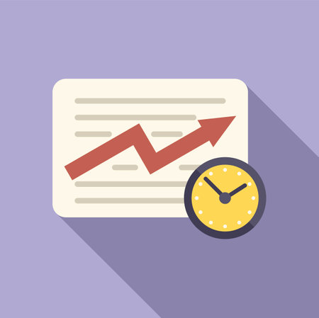 Work flow time icon flat vector. Control task. Team goのイラスト素材