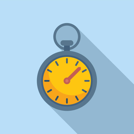 Stopwatch icon flat vector. Business time. Work controlのイラスト素材