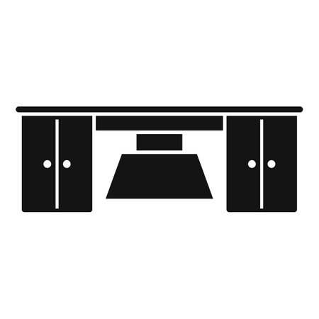 Wood furniture icon simple vector. Interior design. Home tableのイラスト素材