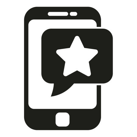 Rate phone app icon simple vector. Customer feedback. Client serviceのイラスト素材