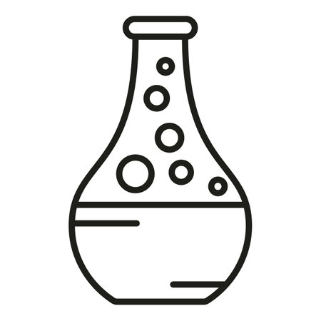 Chemical pot icon outline vector. Customer feedback. Review starのイラスト素材