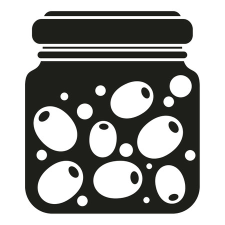 Canned olives icon simple vector. Food pickle. Can productのイラスト素材