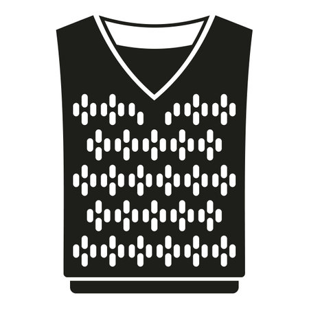 Knitting vest icon simple vector. Wool knit. Warm fashionのイラスト素材