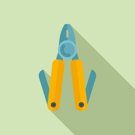 Multipurpose tool icon flat vector. Knife multitool. Army pocketのイラスト素材