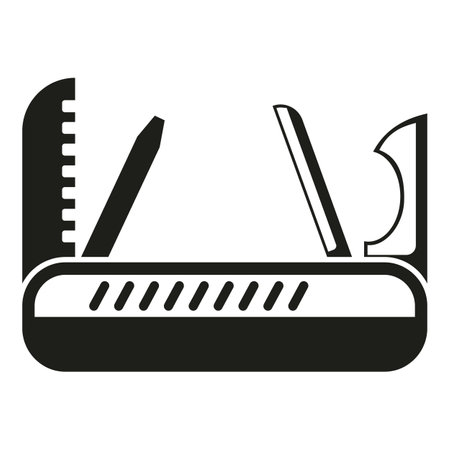 Multitool icon simple vector. Army knife. Camping kitのイラスト素材