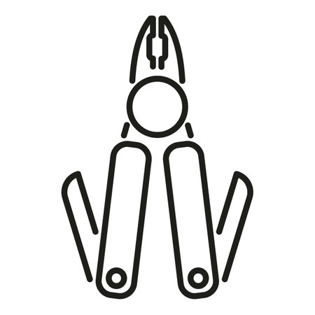 Business multitool icon outline vector. Army knife. Swiss tool