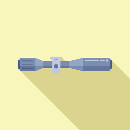 Weapon sight icon flat vector. Rifle cross. Telescope sniperのイラスト素材
