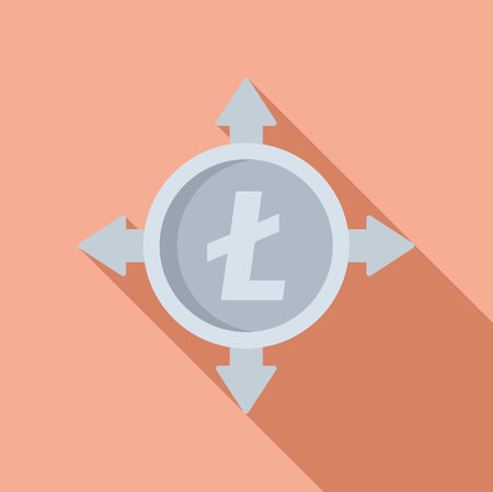 Cryptocurrency coin icon flat vector. Crypto money. Evolution barterのイラスト素材