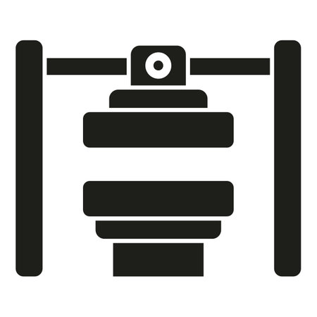 Machine equipment icon simple vector. Press factory. Process researchのイラスト素材