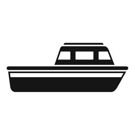 Engine rescue boat icon simple vector. Sea search. Coast vestのイラスト素材