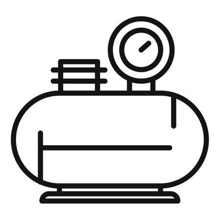 Portable compressor icon outline vector. Air machine. Equipment toolのイラスト素材