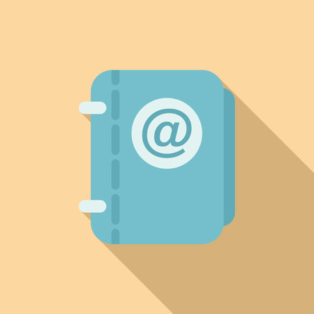 Contact book icon flat vector. Web interface. Ui lockのイラスト素材