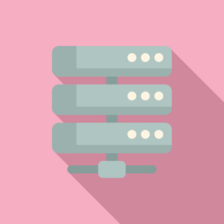 Server icon flat vector. Desktop panel. Internet barのイラスト素材
