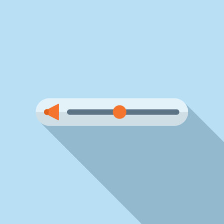 Player bar icon flat vector. Web interface. Play movieのイラスト素材