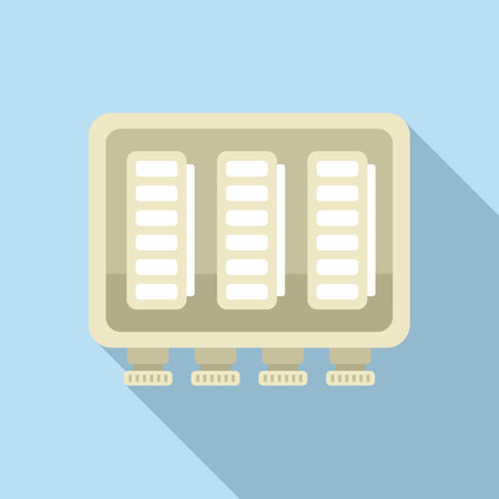 Wall breaker icon flat vector. Safety current. Plug mountのイラスト素材