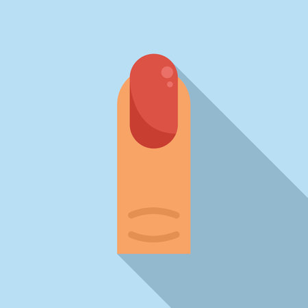 Polish hand nail icon flat vector. Manicure beauty. Care salonのイラスト素材
