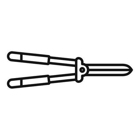 Gardening scissors icon outline vector. Garden work. Blade cutterのイラスト素材