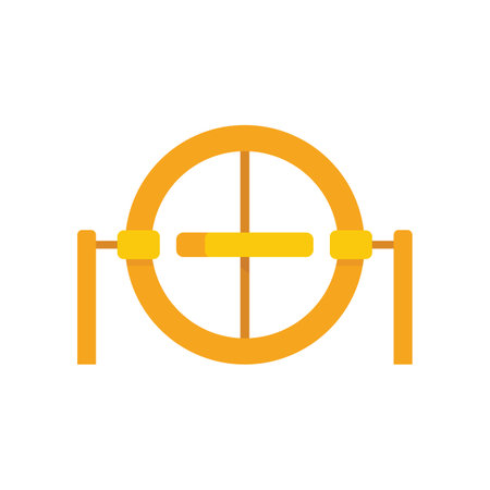 Gravity model icon flat vector. Accelerator gyroscope. Gyro sensor isolatedのイラスト素材
