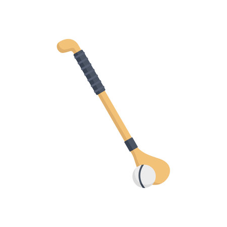 Hurling stick ball icon. Flat illustration of Hurling stick ball vector icon for web design isolatedのイラスト素材