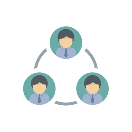 Business group icon flat vector. People team. Manager corporate isolatedのイラスト素材