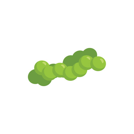 Tonsillitis bacteria icon flat vector. Tonsil anatomy. Disease inflammation isolatedのイラスト素材