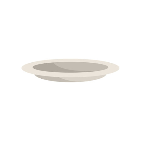 Meal plate icon flat vector. Dinner plate. Food meal isolatedのイラスト素材