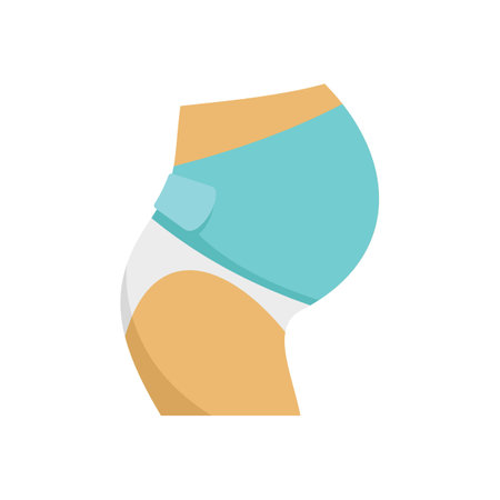 Pregnant woman bandage icon flat vector. Injury accident. Broken doctor isolatedのイラスト素材