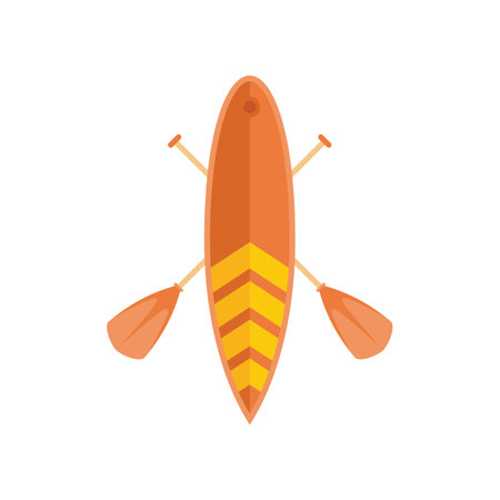 Recreation sup icon flat vector. Paddle board. Stand surf isolatedのイラスト素材