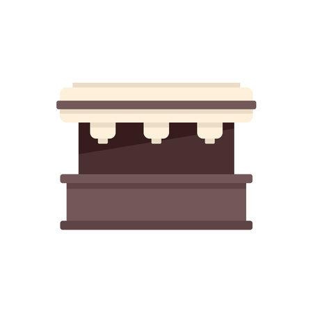 Barista coffee machine icon flat vector. Espresso cup. Hot drink isolatedのイラスト素材