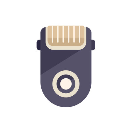 Shave epilator icon flat vector. Wax depilation. Hair removal isolatedのイラスト素材