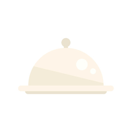 Lunch tray icon flat vector. Dinner meal. Food cafe isolatedのイラスト素材