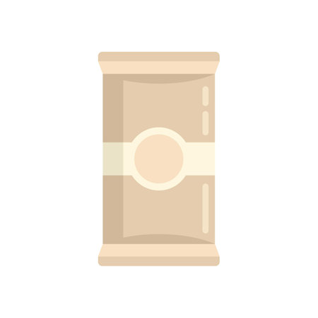 Snack bar food icon flat vector. Granola energy. Protein pack isolatedのイラスト素材