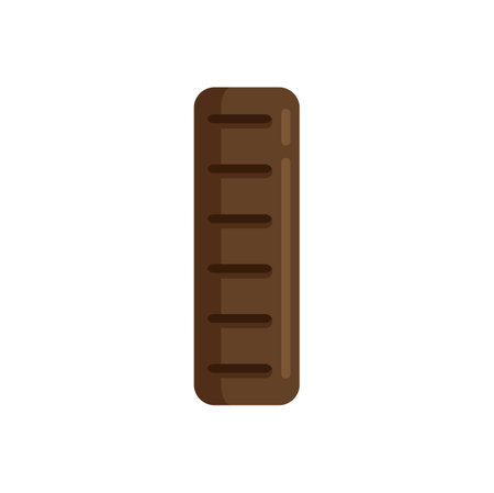 Healthy snack bar icon flat vector. Food energy. Sweet pack isolatedのイラスト素材