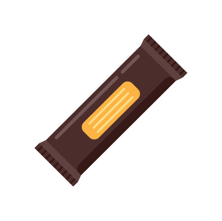 Snack bar package icon flat vector. Food granola. Sweet protein isolatedのイラスト素材