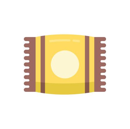 Snack bar pack icon flat vector. Granola energy. Sweet cereal isolatedのイラスト素材