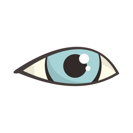 Eye idea icon flat vector. View look. Vision see isolatedのイラスト素材