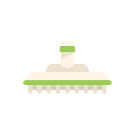 Brush service icon flat vector. Pool cleaning. Pump repair isolatedのイラスト素材