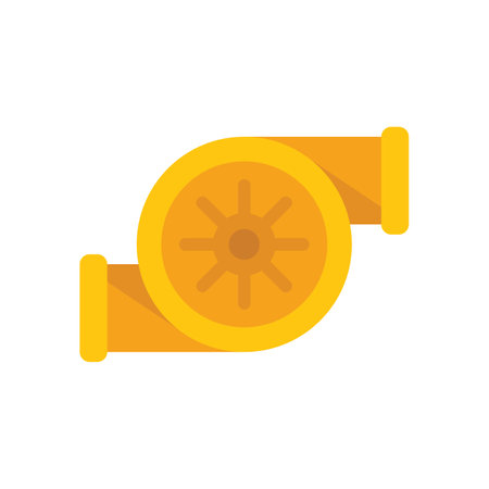 Car turbo icon flat vector. Engine charger. Motor turbine isolatedのイラスト素材