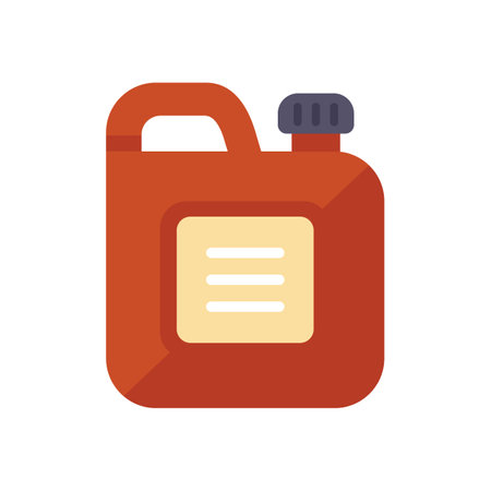 Petrol canister icon flat vector. Fuel oil. Gasoline gallon isolatedのイラスト素材