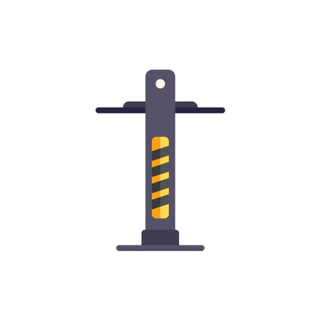 Automotive lift icon flat vector. Auto garage. Repair service isolatedのイラスト素材