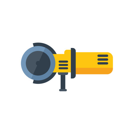 Blade grinding machine icon flat vector. Hand tool. Cutter stone isolatedのイラスト素材