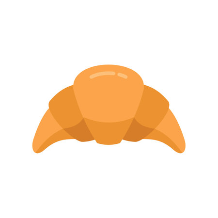 Croissant icon flat vector. Bread bakery. French breakfast isolatedのイラスト素材