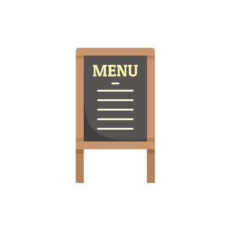 Street menu restaurant icon flat vector. Food cafe. Street coffee isolatedのイラスト素材